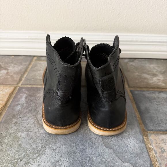 Boardwalk Wingtip Chukka Boots Black Leather Lace Up Mens Size 11.5